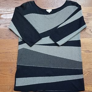 Max Mara Black and Beige Sweater Made in Italy SzM